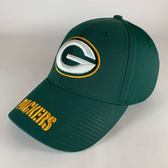 Green Bay Packers NFL Team Apparel Strapback Adjustable Hat - Picture 1 of 5
